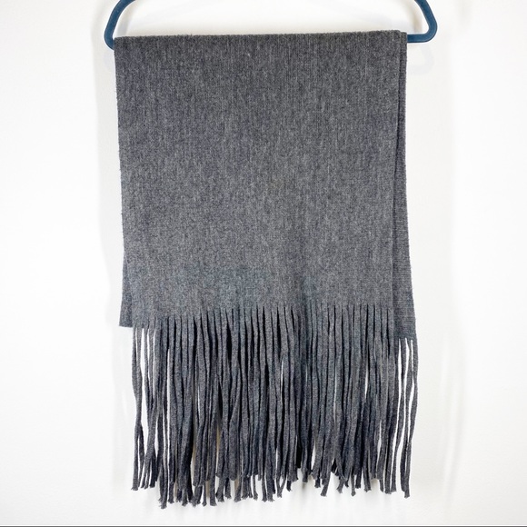 Lucky Brand Accessories - Lucky Brand Gray Fringe Scarf